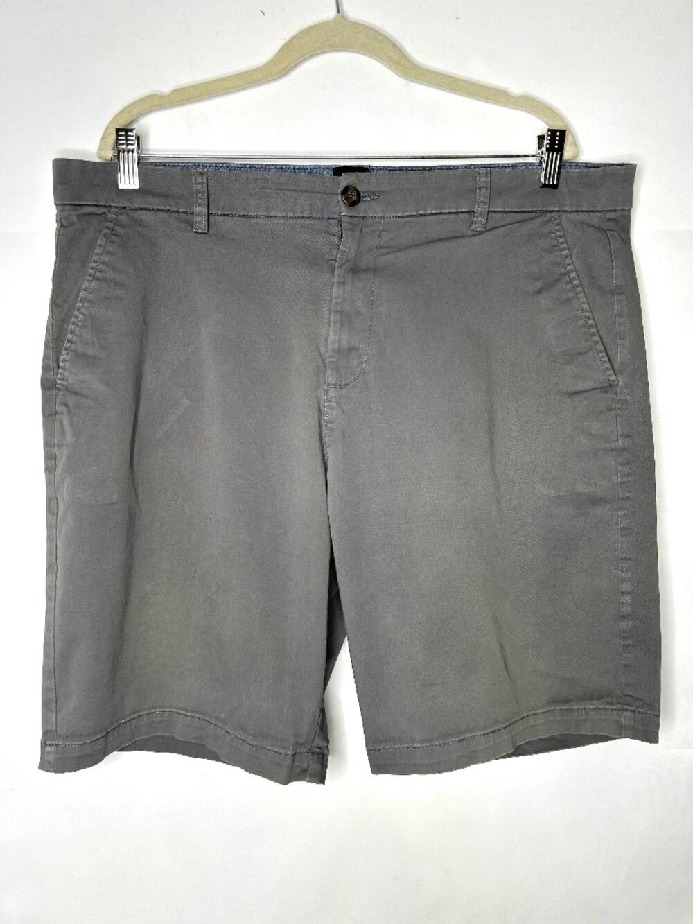 Gap Men's Shorts sz 40 Dark Khaki Cotton Blend Button Waist w/ Pockets